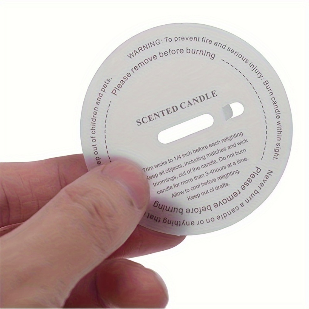 10/50 قطعة ملصقات أكواب الشموع - مراجعة Candle Warning Label وسعره
