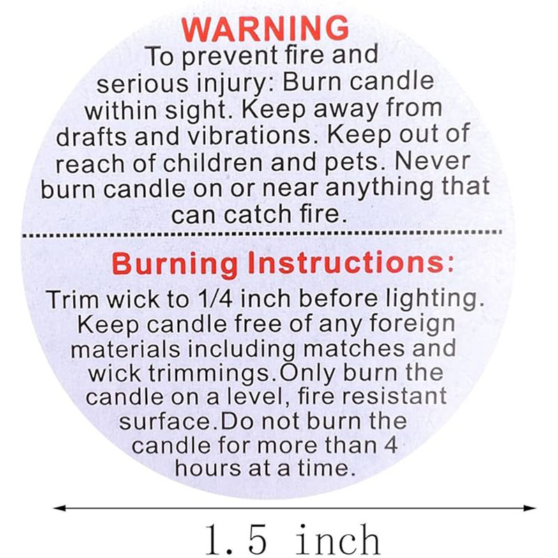 500/1000 قطعة ملصقات تحذير الش - مراجعة Candle Warning Label وسعره