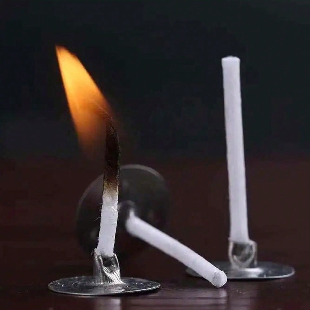 100 قطعة من فتائل الشموع مع قا - مراجعة Candle Warning Label وسعره