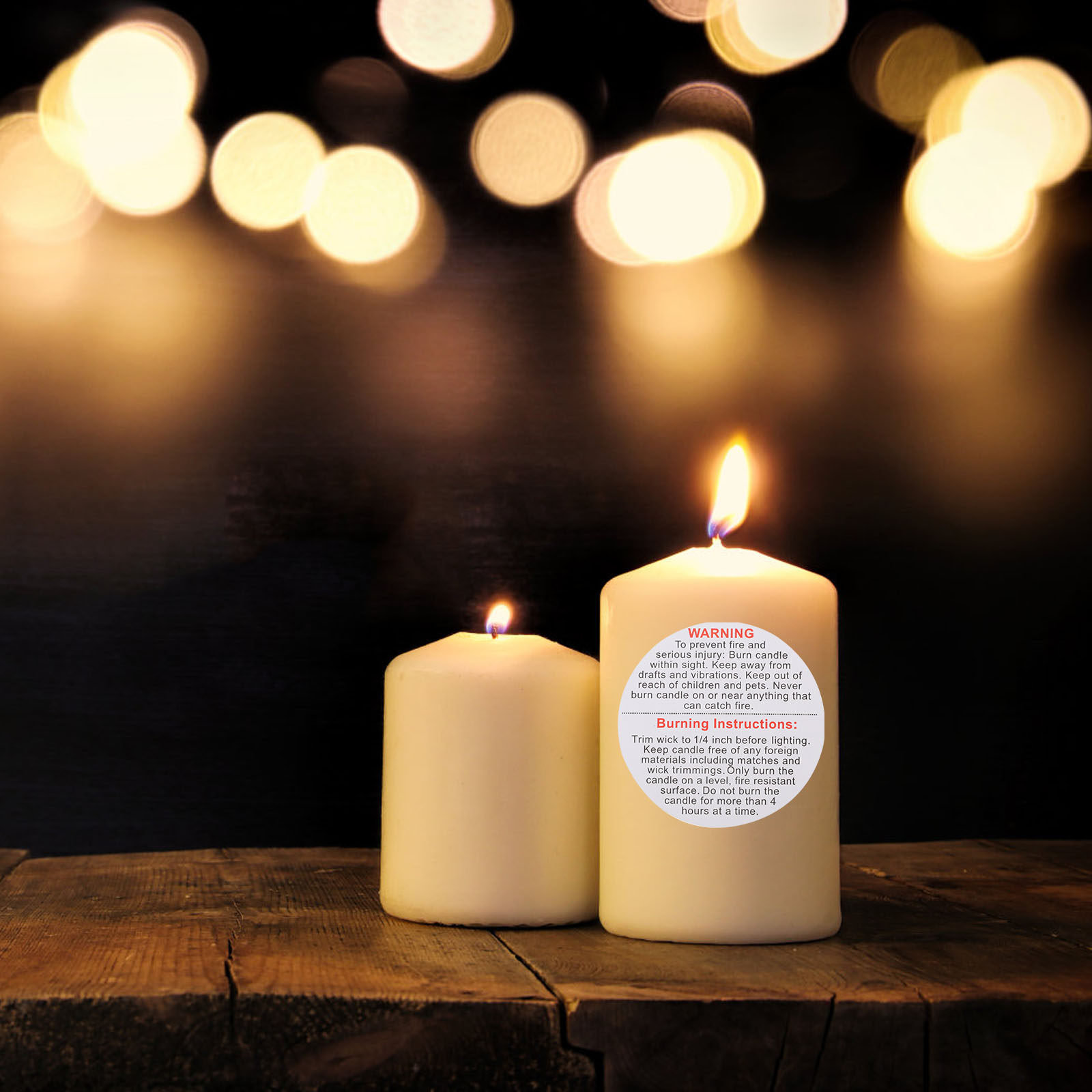 ملصقات تحذير دائرية ذاتية اللص - مراجعة Candle Warning Label وسعره