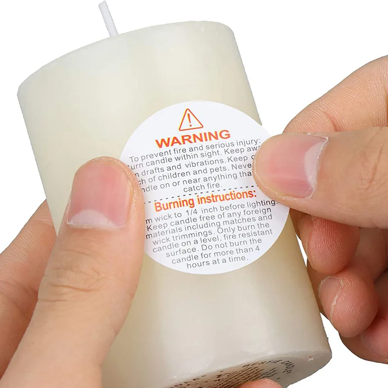 500 قطعة ملصق تحذير الشموع ليز - مراجعة Candle Warning Label وسعره