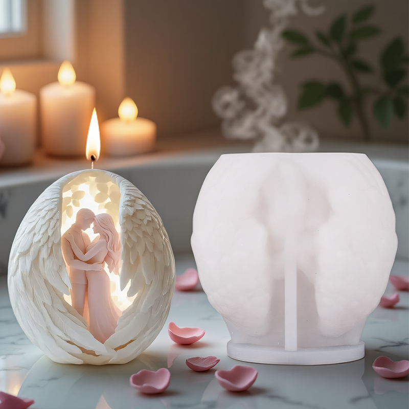 قالب شمع الملاك للزوجين لعيد ا - مراجعة Candle Making Books For Beginners وسعره