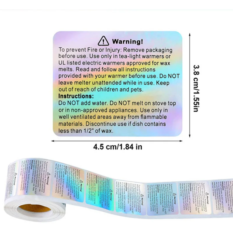 500 قطعة من ملصقات تحذير الشمو - مراجعة Candle Warning Label وسعره